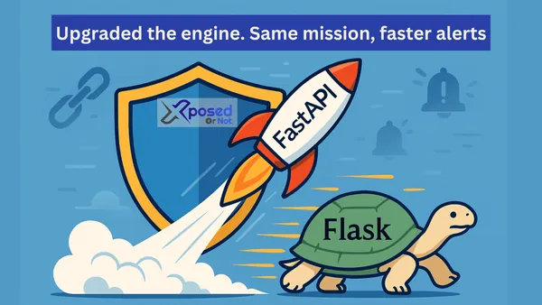 FastAPI Rebuild: XposedOrNot Now Runs Lightning Fast
